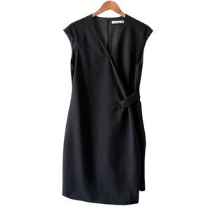 Mango Black Faux Wrap Dress